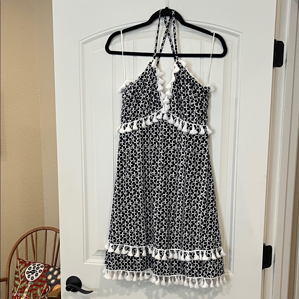 Dress Forum Monochrome Halter Midi Dress